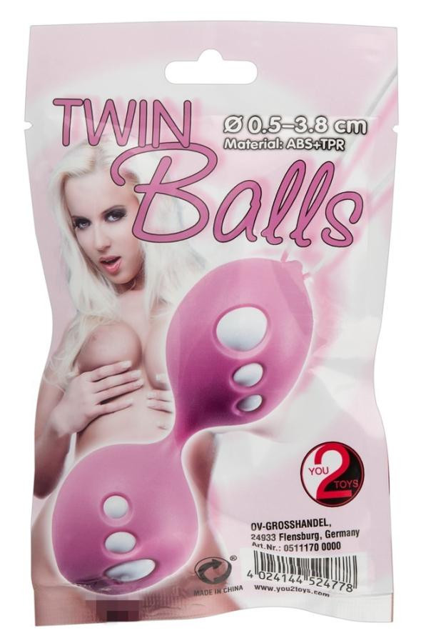 PALLINE VAGINALI CON SFERA INTERNA TWIN BALLS ROSA